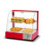 嘻嘻御姐食品保温柜商用加热箱展示柜蛋挞小型台式新款食品板栗汉堡展示柜 红弧小两盘3层 官方标配