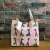日式可爱手提袋饭盒袋午餐包便当包帆布带饭妈咪包学生焖烧壶 粉色小鹿