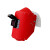 米囹适用红钢纸电焊头戴式焊帽焊接焊工帽全脸隔热防飞溅 面罩配白帽2片透明2片9号镜片
