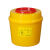 塑料黄色医疗利器盒锐气盒针头回收桶圾桶医院圆形大号小号桌面 2L