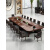 万柏顿办公家具会议桌实木贴皮大型会议长桌椭圆形桌子椅组合简约 4米*1.8米*76CM单/桌
