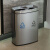 定制室内不锈钢分类垃圾桶公共场合大号电梯口带烟灰缸立式果皮箱 椭圆分类