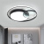 欧普锐卧室灯led吸顶灯灯具现代简约家用房间灯创意北欧2021年新款灯饰 黑40*40cm led单色白光