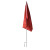 晶事达（JINGSHIDA）警戒旗 靶场旗帜训练杆警示旗红旗 镀锌铁制 3米