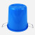 领象 大水桶塑料桶 圆形收纳桶大容量水桶酒店厨房工业环卫物业大号垃圾桶 带盖60L蓝色