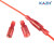 KZH红色透明尼龙形对接头接线端子公母对插电线连接器 100套 多功能剥线钳