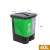 卫洋 WY-0214 垃圾分类干湿分离垃圾桶双桶脚踏式加厚厨房大小号商用垃圾箱 40L 绿灰
