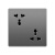 金兽电工多功能六孔插座家用墙壁两个双三插排灰色错位6孔插座ge 多功能白色错位六孔双10A