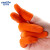 金诗洛 KY010 一次性乳胶防滑手指套 无尘无粉农业指套 劳保手套 橘色 25(小号)
