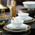 玉柏玉柏陶瓷景德镇中式家用餐具套装组合白瓷玲珑瓷碗筷碟搭配 5英寸饭碗 1头