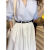 TZBSW面试套装女教师夏装搭配一整套高端精致质感高级感气质小香风蓝色 白色半身裙配 S