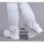 无尘室高筒防砸钢包头安全防护鞋PU底洁净室长筒劳保鞋白色 白色安全高筒鞋 36