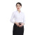 中神盾V-801 男女长袖衬衫夏季新款商务男女装条纹液氨免烫长袖衬衣定制 白色平纹（100-499套）38码（XL）