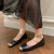 CAT AI TATA女鞋新款春款温柔风芭蕾舞平底单鞋女设计感玛丽珍鞋 黑色 39