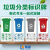 畅镭 PP背胶 垃圾桶分类标识 厨余干湿垃圾可回收有害  30*40cm 西安简版一套4张 CLXA-010