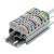 工控接线端子导轨式快速电线连接器121按压式免螺丝32A代替UK2.5B PCT-121(10个)橙色