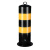 丰稚 钢管警示柱 防撞柱隔离柱 反光柱 黄黑镀锌钢管立柱 活动款11.4*50cm 0.8mm