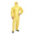 杜邦 Tychem 2000 连体防护服工业透气实验室防无机化学品防尘带头罩不带脚套黄色 XXXL码 1套装