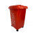 北巡北巡30L50升塑料垃圾桶带万向轮 乡镇四分类垃圾桶家用街道方形垃圾箱 红色 50L带轮（4个万向轮）