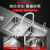 卫达斯 厨房水槽双槽 洗菜盆双槽 厨房水池盆不锈钢洗碗槽 C套餐-搭配冷热抽拉龙头 双槽-81*43cm(80%家庭选择)