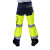 代尔塔 荧光工作服404013 高可视裤子 环卫交通反光工装 荧光黄 S 1条
