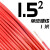 国标阻燃BV1.5 2.5 4 6平方单股铜芯单塑家装家用零剪 单皮硬线15平方（1米）红色