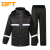 贝傅特 斜纹春亚纺雨衣用于城市管理执法执勤黑色反光分体式雨衣套装 黑色执勤 XXXL 