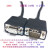 DB15针连接线三排15芯HD15 24AWG3排15孔双屏蔽公/母数据线 针对孔(公对母)黑色 15m