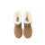 EVERAU冬季新款男女款双叠层短筒雪地靴短筒女靴羊毛保暖靴EA3102 栗色 36