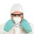 坤泽尔K1500一次性无纺布防护服连体带帽防尘透气实验室喷漆工作服白色 L