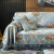 半笙沙发全盖欧式沙发垫雪尼尔加厚沙发全包沙发罩 花境蓝-裙摆款 30*50cm(抱枕套+枕芯)