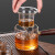 法乐厨茶具套装2023新款防烫耐热玻璃功夫茶具套装轻奢家用泡茶具 木环品杯透明茶具8件套