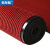 蓓尔蓝 双条纹地垫 0.9*1m 可裁剪迎宾地毯入户进门口脚垫吸水防滑垫DT172 暗红色