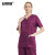 安赛瑞 分体洗手衣套装 医生护士工作服 短袖刷手衣 紫色女款 XL 3F00328