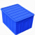 冠宇 周转箱零件盒物料盒收纳盒整理箱配件箱-蓝色带盖款600*485*355MM