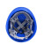 鸣固 ABS高强度安全帽工地工程建筑 领导监理 ABS透气圆顶蓝色