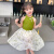 迪士尼（Disney）女童2024夏季套装吊带洋气时髦新款中国风半身裙小女孩公主裙背心 绿色 90cm