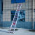 水共王俞 铝合金伸缩梯直梯子加厚单侧梯单面梯折叠一字工程楼梯 非标10米3个厚