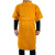 HKNA牛皮电焊防护服焊工工作服防烫阻燃耐高温氩弧焊整皮焊接围裙 桔色整皮围裙6090 XL
