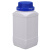 级500ML毫升大口方形塑料瓶HDPE带盖加厚密封空瓶四方塑料瓶 500ml乳白色-红盖款（配内盖）