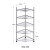 胜镁 不锈钢脸盆架卫生间落地三角架货架五层 层之间间隙21cm 38*38*98cm