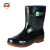 上海牌 669 中短筒雨鞋 雨靴牛筋底防滑防水靴劳保雨鞋 黑色39码