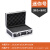 EDGAR手提式铝合金工具箱保险箱子文件箱五金设备仪器箱多功能 （简约号黑色+海绵）25.5*16.5*