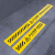 PVC警示地贴 加强版高粘地贴 斜线长条地面用警示标识 黄色当心脚下100*10cm一张