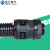 蓝江 尼龙波纹管快速接头塑料软管直通快插接头/M/PG/G/NPT牙黑色 RK-M20-AD21.2