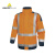 代尔塔404011荧光可视工作服防寒大衣款橙色+藏青色S码1件装
