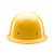 HKNA玻璃钢安全帽工地男国标加厚施工建筑工程头盔透气定制LOGO防护帽 N17黄色烤漆钢钉旋钮款