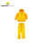代尔塔 分体雨衣407003 涤纶PVC套装款 雨衣雨裤 黄色 L 1件