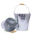 盛世塘沽镀锌桶铁皮水桶便携手提白铁皮桶18L-单位：个-5个起订