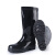 邦能之星高筒雨靴 钢头钢底板劳保防护靴防水耐油雨鞋 黑色 42